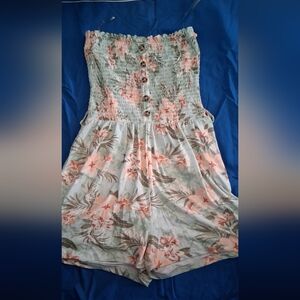 Floral Strapless Jumpsuit